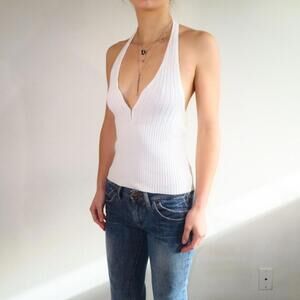 Guess Women's White Vests-tanks-cami